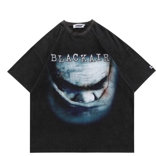 2021 Mens Summer New Round Neck All-match Old Cotton Short-sleeved Fashion Trendy Brand Youth Trend T-shirt Half Sleeve