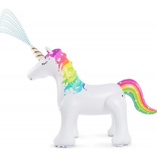 Outdoor Lawn Inflatable Water Spraying Toy Water Spraying Unicorn Outdoor Water Playing Animal Toy Inflatable Water Spraying Pad