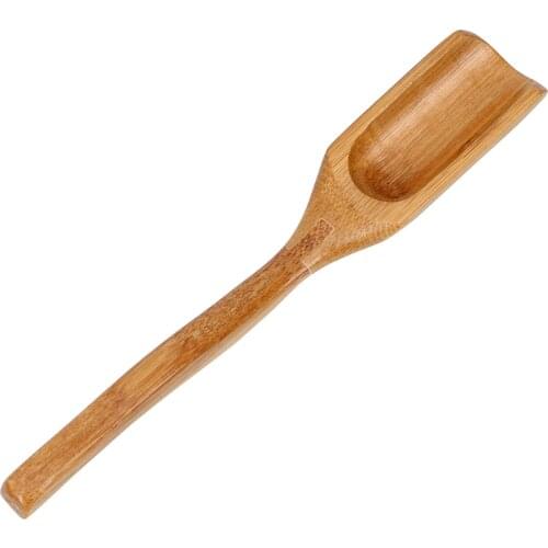 Natural Bamboo Tea Scoop Spoon Retro Style Delicate Tea Leaves Chooser Holder for Tea Honey Sauce Suger Coffee