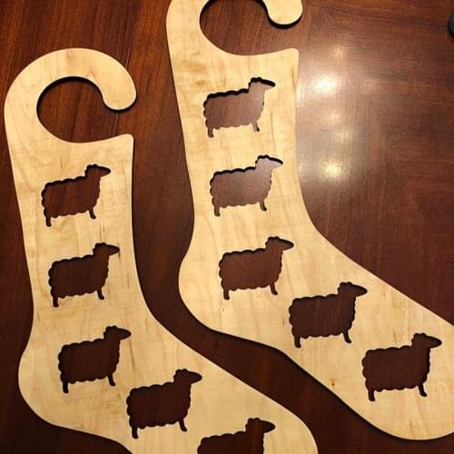 NEW! A pair of wooden laser cut Sheep Sock Blockers Handmade socks blockers, Hand knit socks Knitting gift idea