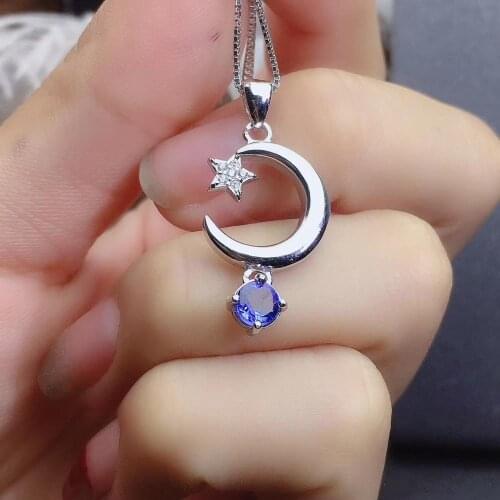 Tanzanite Pendant Natural And Real Tanzanite Necklace 925 sterling silver Fine jewelry Tanzanite Pendant