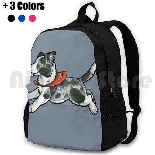 Blue Merle Border Collie Puppy Outdoor Hiking Backpack Waterproof Camping Travel Border Collie Collie Collie Dog Collie Puppy