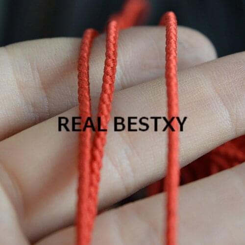 REAL BESTXY 5m/lot 3mm red braided nylon rope for bracelets women men rope bracelets materials nylon cords nylon strip red strap