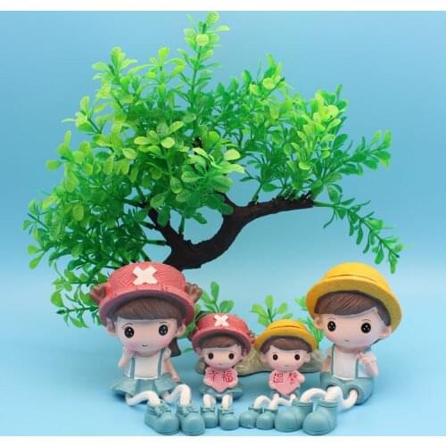 Garden home room decoration crafts small ornaments cute legged doll simulation tree creative bedroom furnishings