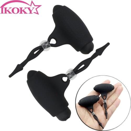 Breast Enlargement Nipple Stimulation Clitoris Stimulator Breast Massage 1 Pair Vibrating Nipple Clamp Nipple clip Vibration
