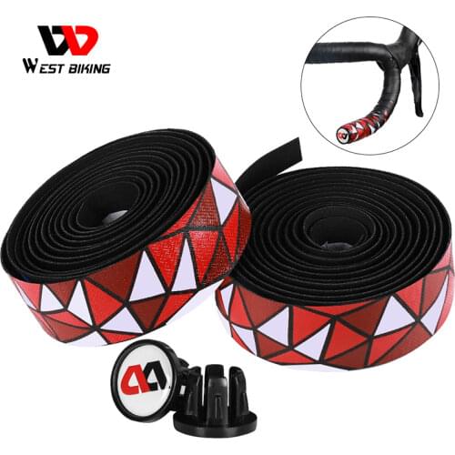 WEST BIKING Bicycle Handlebar Tape With Bar Plugs Road Bike Accessories Soft EVA Shock Absorption Anti-slip Cycling Belt Straps