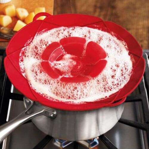 Zeegle New Arrival Silicone Cookware Pot Lid Cover Flower Petal Boil Spill Stopper For Pan Cookware Parts Kitchen Accessories