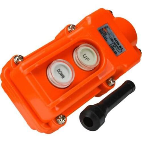 1 PC) COB-61 Crane Pendant Control Station Hoist 2-Push Button Switches
