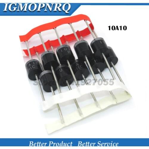 10PCS 10A10 R-6 DIP 10A 1000V 10a10 electrical Axial Rectifier Diode NEW