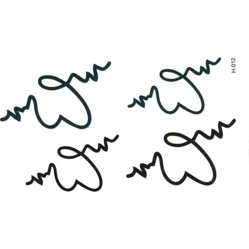 10 pcs heart Flash Fake Tattoo Stickers Liberty Design Waterproof Temporary Tattoos Sticker