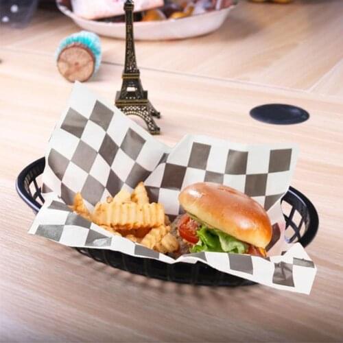 12Pcs Plastic Platter Oval Food Baskets For Fries Burgers Hot Dog Cake Hamburger Plate Restaurant Supplies Dropshipping Hot