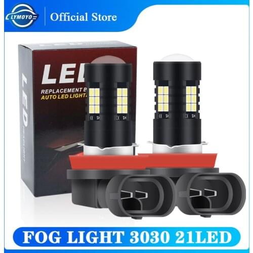 2PCS H8 H11 Led H4 bulb H7 HB3 9005 Bulbs Fog Light Bulbs 3030 21SMD Daytime Running Lamp Headlights Light Bulbs 12V