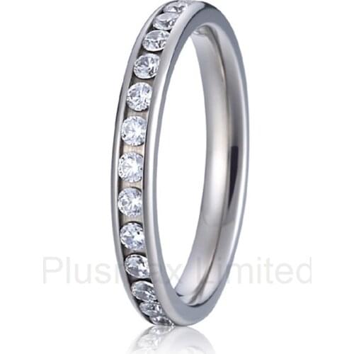 2016 high quality handmade pure Titanium jewelry Perfect gift for women engagement wedding band eternity rings