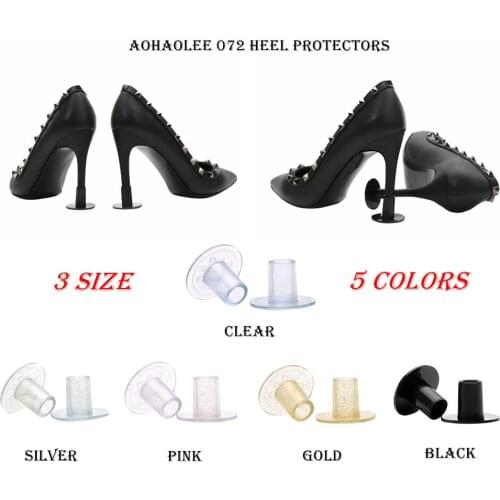 25 Pairs/Lot High Heeler Latin Stiletto Shoes Heel Covers Cap Heel Stoppers Antislip Heel Protectors for Bridal Wedding Party
