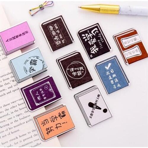 4pcs/set Magnetic Bookmarks Cartoon Cute Student Book Holder Stationery Paper Magnet Book Marks Folder Office Sticker Clip