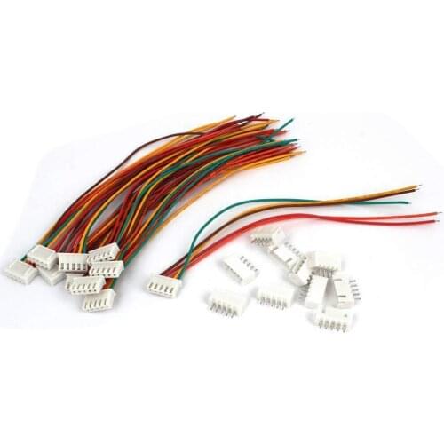 5 pack 15cm RC 4S Lipo Balance Charger Cable Extension Lead Connector 10 Pcs