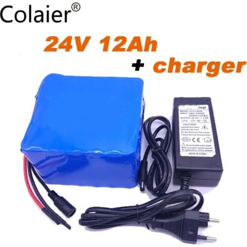 Colaier 24v 12ah 6S6P lithium battery pack 25.2V 12ah battery li-ion for bicycle battery pack 350w e bike 250w motor wit