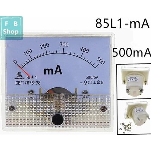 AC Analog Meter Panel 500MA Volt meter Ammeters 85L1 500MA Gauge