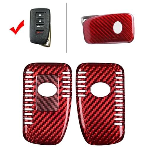 Red Carbon Fiber Style Auto Car Remote Key Shell Cover Case Housing For LEXUS IS RX LS LX LC GS ES GX 2014 2015 2016 2017