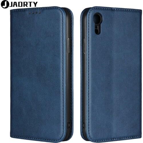Jaorty Case On For iPhone Xr Cover For Apple iPhone XR Case Luxury Leather Wallet Magnet Flip Stand Cases