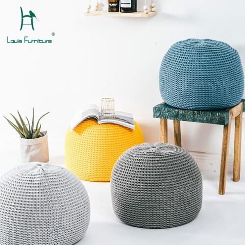 Louis Fashion Bean Bag Sofas Nordic Simple Living Room Balcony Lazy Shoes Changing Bedroom Detachable Stool