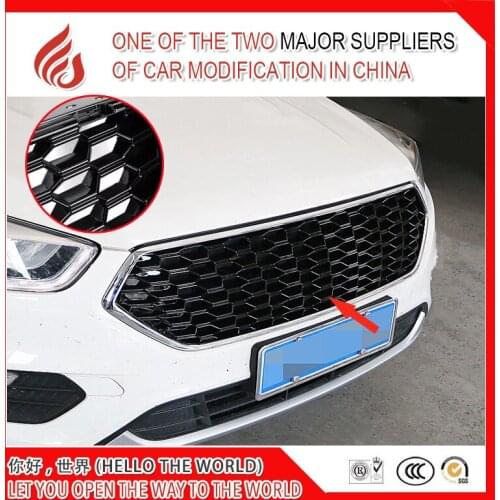 ABS Glossy Black Front Bumper Grille for Escape Kuga 2017 2018 Honeycomb Mesh Grill