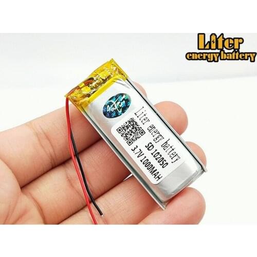 Lithium polymer lipo Rechargeable battery 3.7V 102050 1000mAh With PCB For MP3 MP4 GPS PDA BT Bluetooth Headset Speaker