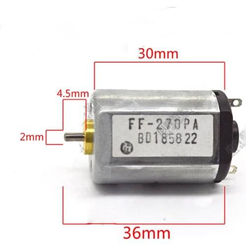 Micro FF-270PA DC motor DC 3V 4.2V 5V 6V 10000RPM high-speed motor shaft diameter 2mm electric toy car and ship model