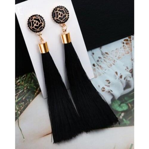 Fashionable Bohemian tassel crystal earrings, womens national style earrings fashion jewelry drop earrings