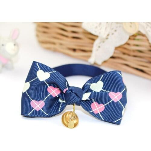 1 Piece Fashion Pet Collars Bow Bells Tie Adjustable Dog Cat Collars Leashes Puppy Kitty Cute Kawaii Bowknot Dog Accessories