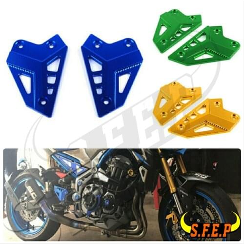 Motorcycle Accessories CNC Foot Peg Heel Protection Protective Film Mount Heel Guard Protector For Kawasaki Z900 2017-2018