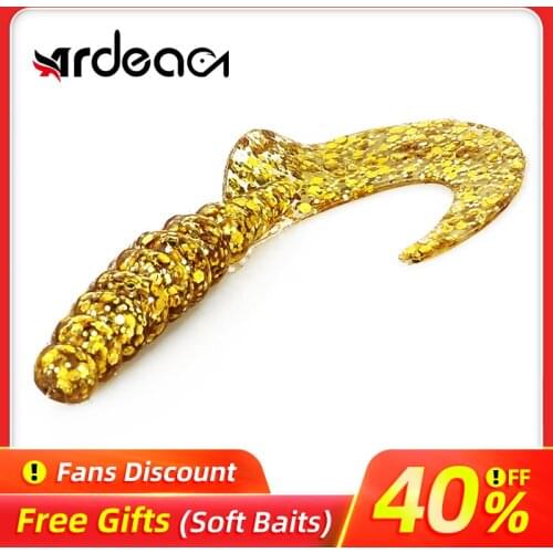 Ardea Soft Lures 52mm1.2g Silicone Bait Swimbait Wobblers Artificial simulationCurly Worm tail Baitfishing Fishing Tackle