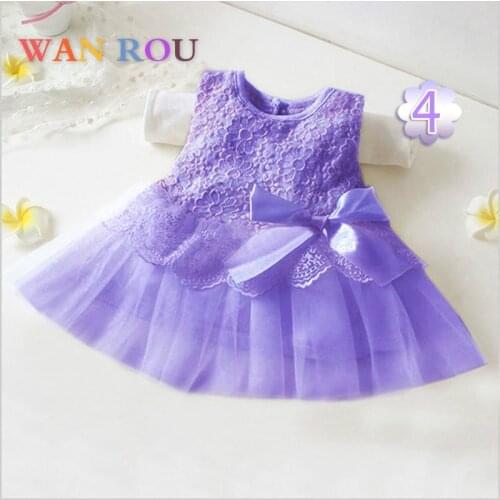 2020 New Arrivals 1pcs Infant Baby Girl Lovely Floral Bowknot Strap Princess Dress Clothes Children 0-2 Years Bebe Clothing