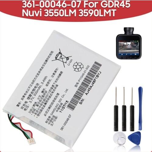 Original Replacement Battery 361-00046-07 For Garmin GDR45 Nuvi 3550LM 3590LMT 930mAh Car GPS Battery With Tools
