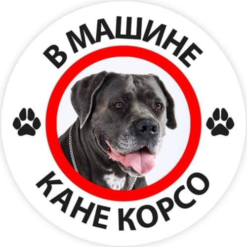 B0233#Various Sizes SCane Corso In the Car Self-Adhesive PVC Decal Car Sticker Waterproof Auto Decors on Bumper Rear Window