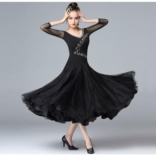 Modern Dance Dress New National Standard Dance Clothes Ballroom Dance Dress Waltz Performance Dress Competition Dress DN7589