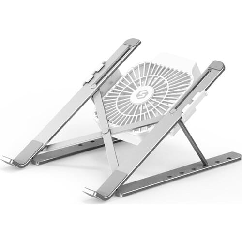 Laptop Stand With Cooling Fan Portable Foldable Computer Stand Adjustable Aluminum Alloy Notebook Holder For 11-17 inches Laptop