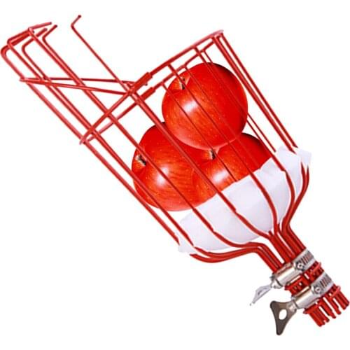 Garden Tools Fruit Picker Head Carbon Steel Basket Convenient Fruit Picker Catcher Apple Peach Picking Garden Collection Device