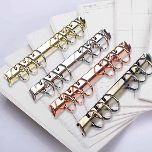 Metal Spiral Ring Binder With 2 Pairs Screws Diary Notebook Planner A5 A6 Personal A7 Binder Folder Detachable Circle Accessory