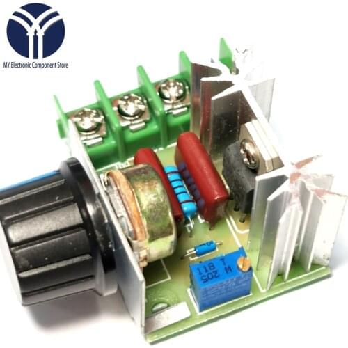 AC 220V 2000W SCR Voltage Regulator Dimming Dimmers Motor Speed Controller Thermostat Electronic Voltage Regulator Module