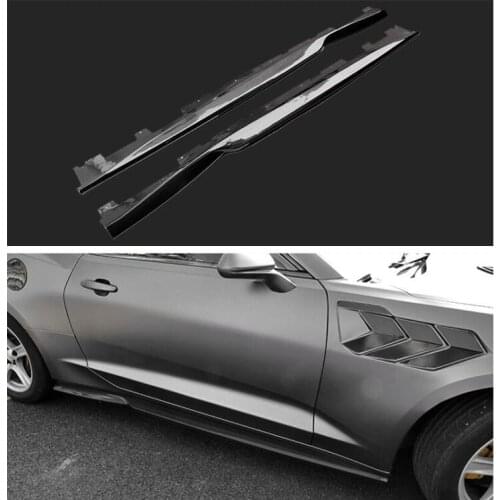 High Quality REAL CARBON FIBER SIDE BODY SKIRTS KIT LIP COVER FOR Chevrolet Camaro 2016 2017 2018 2019 2020 2021