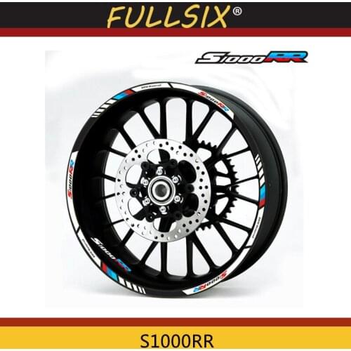 High quality Motorcycle wheel decals Reflective stickers rim stripes 4 color for BMW S1000RR
