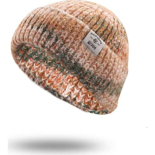 Women Men Winter Warm Hat For Adult Unisex Outdoor New Wool Knitted Beanies Skullies Casual Cotton Hats Cap