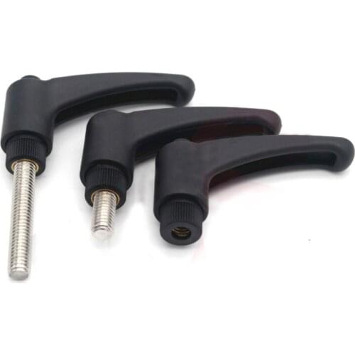 1pcs M6 Stainless steel plastic adjustable handle screw nylon seven type fixing screws 40~80mm length knob 63mm extent