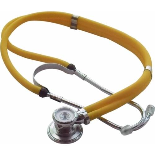1pcs High-grade Multi-function Double-headed/tube Stethoscope For Nursing Staff Medical Auscultation Equipment Tool Yellow