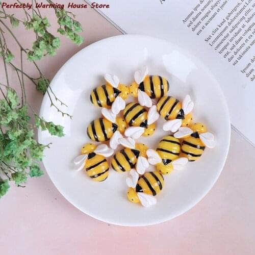 10pcs Flat Back Resin Cabochon Bee DIY Flatback Scrapbooking Embellishment Craft