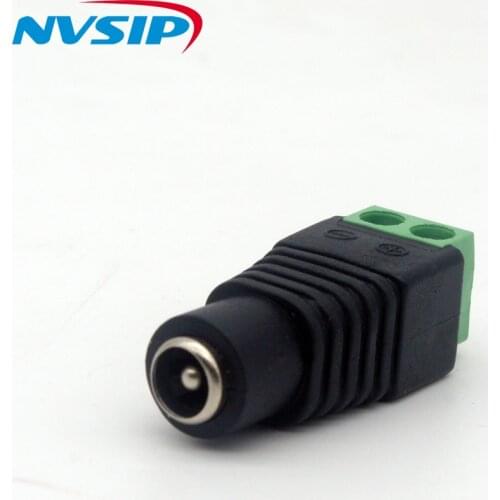 10pcs/lot 2.1 x 5.5mm DC Power Plug BNC Connector DC Female Adapter Surveillance Camera Power Supply For CCTV IP Camera