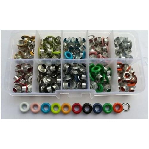 400pcs 5mm Inner Diameter Rivets Washer DIY Hollow Rivet For Shoes Bag 10 Colors