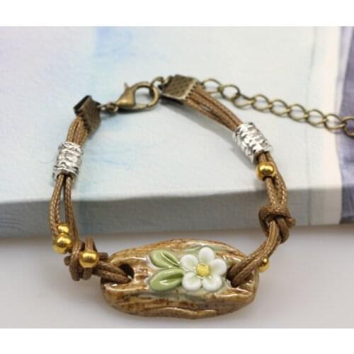 Ceramic Handmade Charm Bracelets Wrap Bracelets&Bangles for women fashion Jewlery&Accessories wholesale #1880