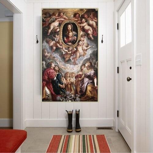 Citon Peter Paul Rubens《Madonna della Vallicella》Canvas Oil Painting Artwork Poster Picture Wall Decor Home Interior Decoration